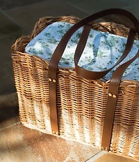 Edgehill Collection x Megan Karp Wicker Floral Insulated Cooler Tote