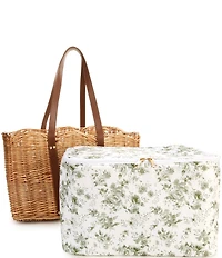 Edgehill Collection x Megan Karp Wicker Floral Insulated Cooler Tote