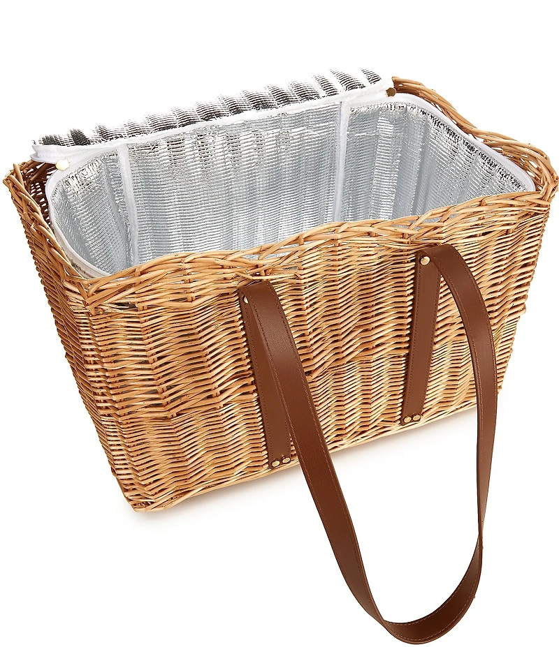 Edgehill Collection x Megan Karp Wicker Floral Insulated Cooler Tote