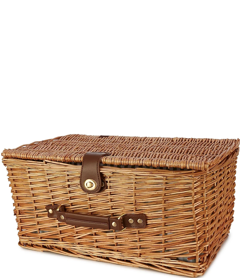 Edgehill Collection x Megan Karp Wicker Stripe Lined Keepsake Trunk