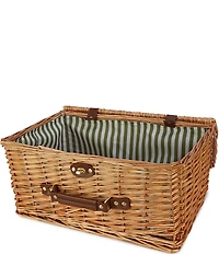 Edgehill Collection x Megan Karp Wicker Stripe Lined Keepsake Trunk