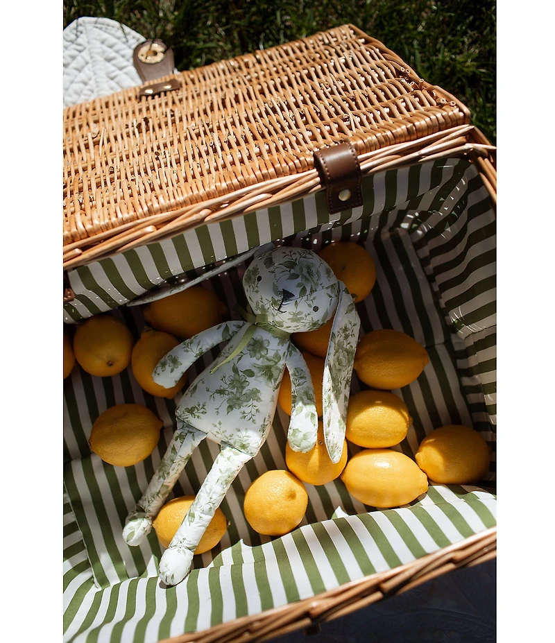 Edgehill Collection x Megan Karp Wicker Stripe Lined Keepsake Trunk