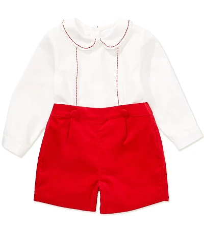 Edgehill Collection x The Broke Brooke Baby Boys Berrett Velvet Set