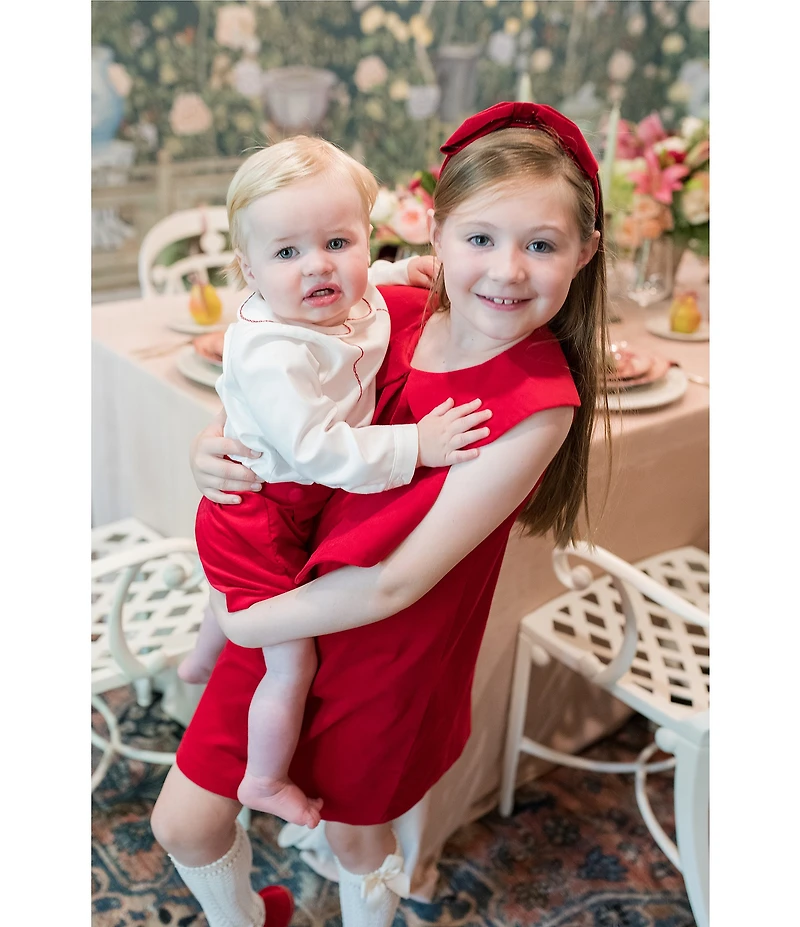 Edgehill Collection x The Broke Brooke Baby Boys Berrett Velvet Set