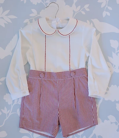 Edgehill Collection x The Broke Brooke Baby Boys Henry Stripe Short Set