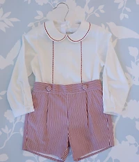 Edgehill Collection x The Broke Brooke Baby Boys Henry Stripe Short Set