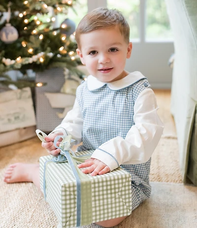 Edgehill Collection x The Broke Brooke Baby Boys William Gingham Jon Jon