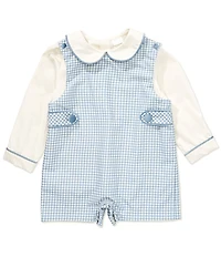 Edgehill Collection x The Broke Brooke Baby Boys William Gingham Jon Jon