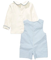Edgehill Collection x The Broke Brooke Baby Boys William Gingham Jon Jon