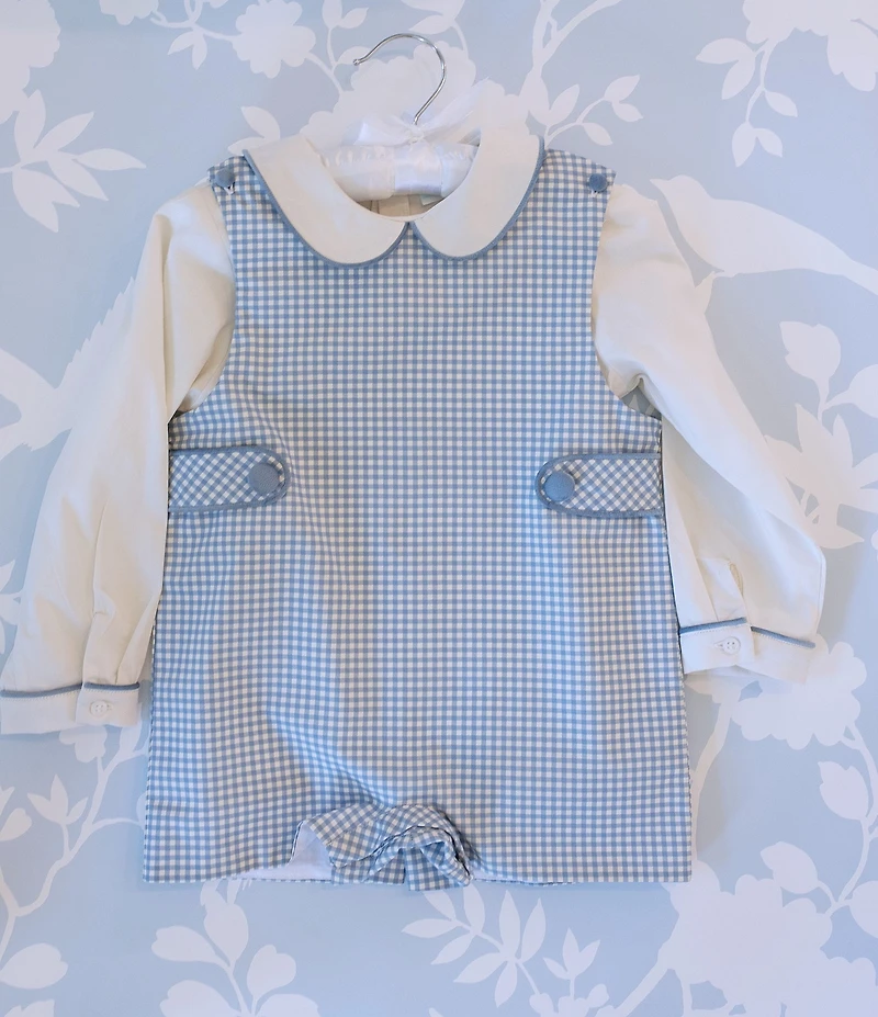 Edgehill Collection x The Broke Brooke Baby Boys William Gingham Jon Jon