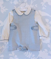 Edgehill Collection x The Broke Brooke Baby Boys William Gingham Jon Jon