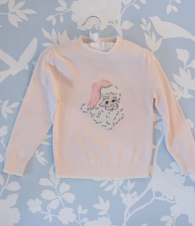 Edgehill Collection x The Broke Brooke Baby Girls Charlotte Vintage Santa Sweater