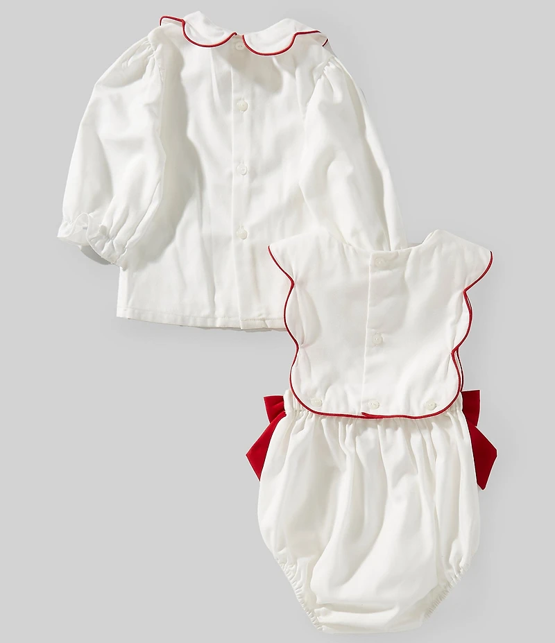 Edgehill Collection x The Broke Brooke Baby Girls Claire Candy Cane Bubble Set