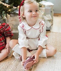 Edgehill Collection x The Broke Brooke Baby Girls Claire Candy Cane Bubble Set