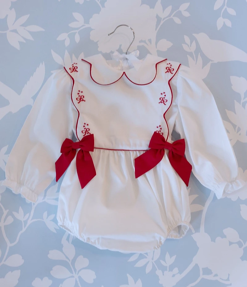 Edgehill Collection x The Broke Brooke Baby Girls Claire Candy Cane Bubble Set