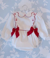 Edgehill Collection x The Broke Brooke Baby Girls Claire Candy Cane Bubble Set