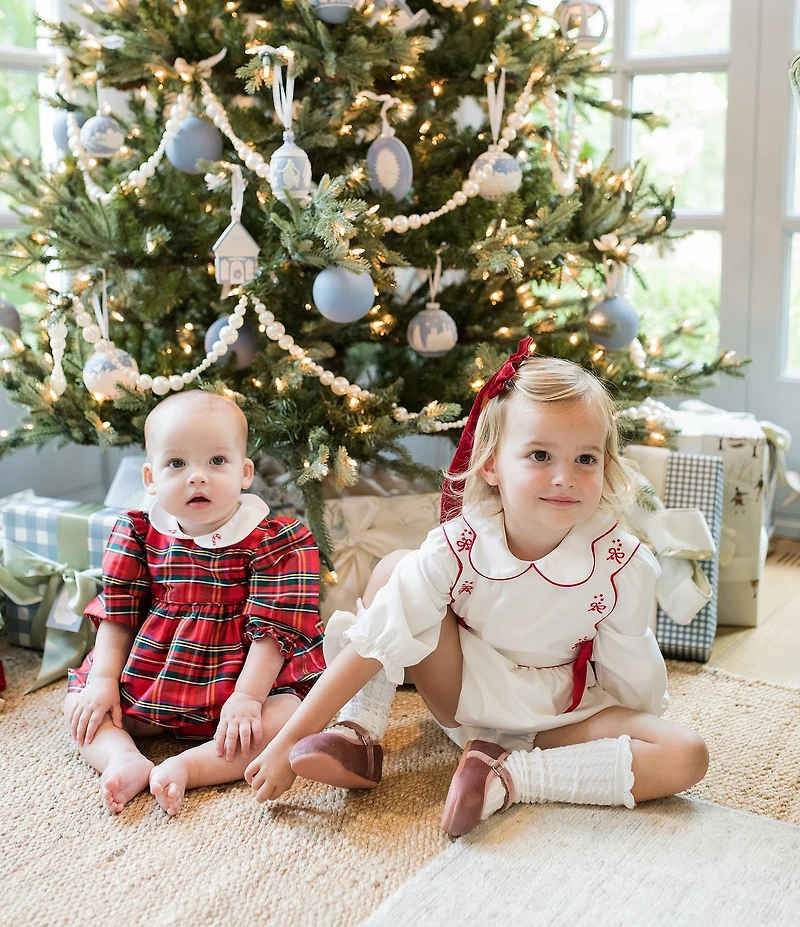 Edgehill Collection x The Broke Brooke Baby Girls Claire Candy Cane Bubble Set