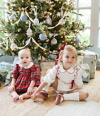 Edgehill Collection x The Broke Brooke Baby Girls Claire Candy Cane Bubble Set