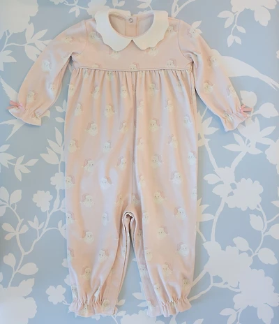 Edgehill Collection x The Broke Brooke Baby Girls Leighton Peter Pan Collar Vintage Santa Coverall