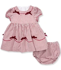 Edgehill Collection x The Broke Brooke Baby Girls Samantha Candy Stripe Party Dress