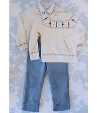 Edgehill Collection x The Broke Brooke Little Boys Andrew Corduroy Pants Set
