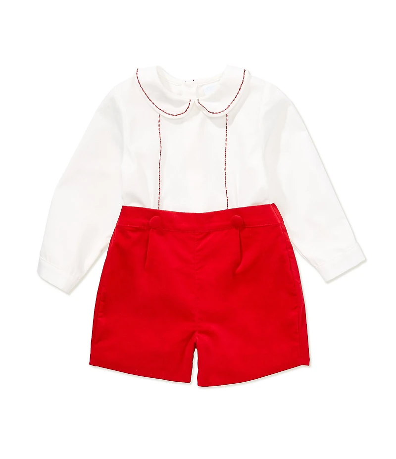 Edgehill Collection x The Broke Brooke Little Boys Berrett Velvet Set