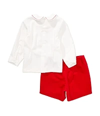 Edgehill Collection x The Broke Brooke Little Boys Berrett Velvet Set