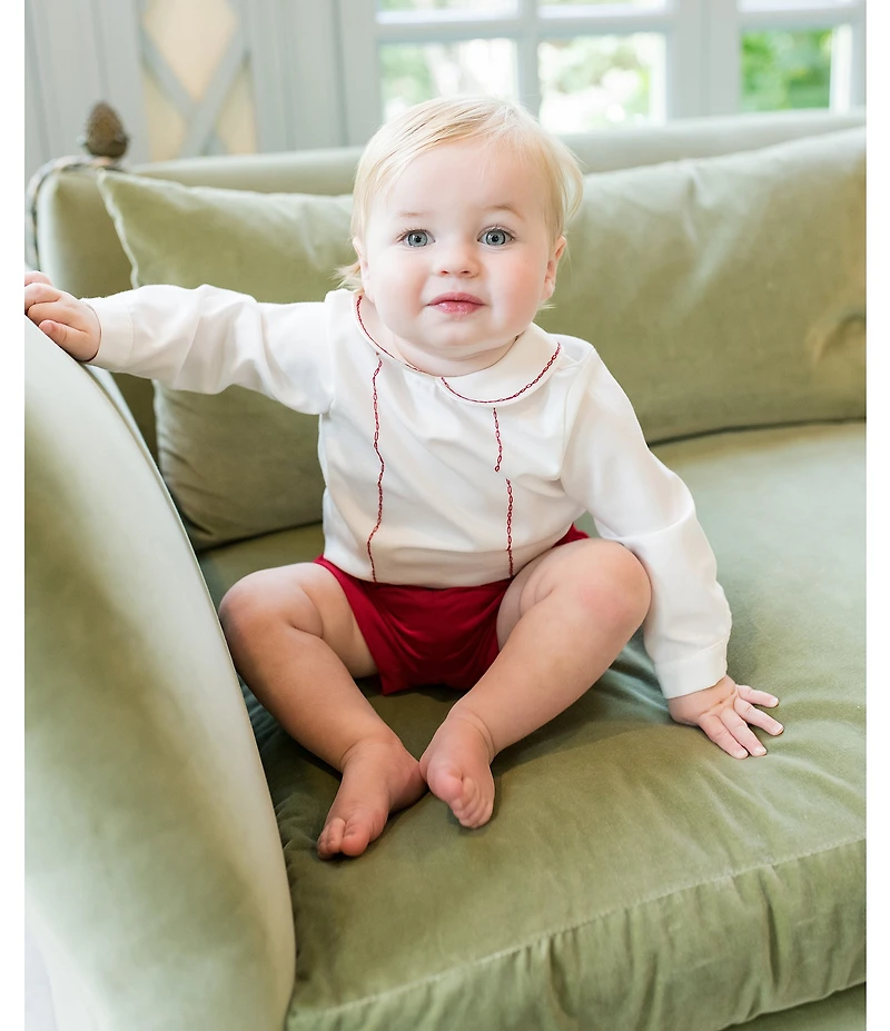 Edgehill Collection x The Broke Brooke Little Boys Berrett Velvet Set