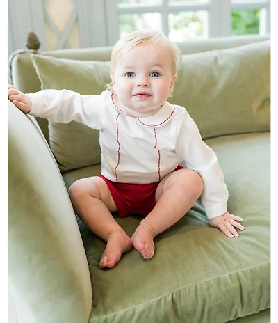 Edgehill Collection x The Broke Brooke Little Boys Berrett Velvet Set