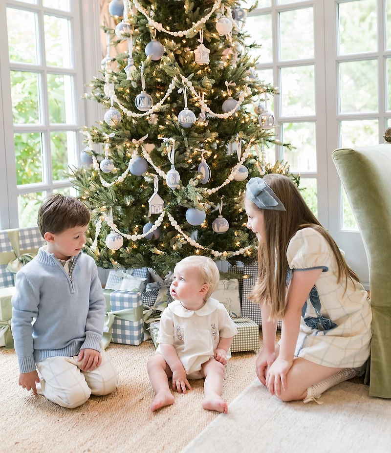 Edgehill Collection x The Broke Brooke Little Boys Cameron Quarter Zip Sweater