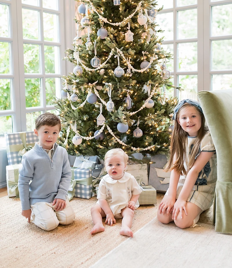 Edgehill Collection x The Broke Brooke Little Boys Cameron Quarter Zip Sweater