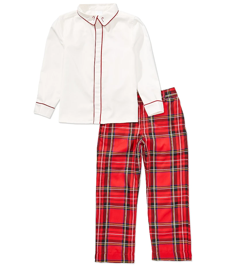 Edgehill Collection x The Broke Brooke Little Boys Charlie Plaid Pants Set