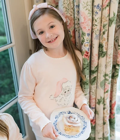 Edgehill Collection x The Broke Brooke Little Girls Charlotte Vintage Santa Sweater