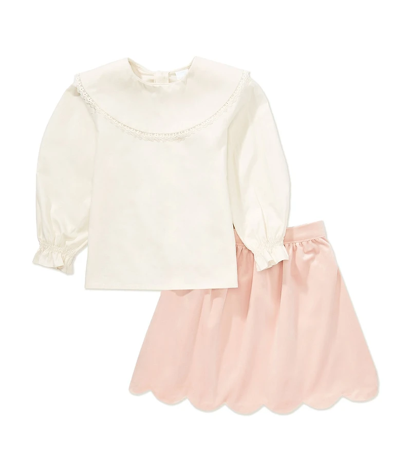 Edgehill Collection x The Broke Brooke Girls Elle Smock Skater Skirt Set