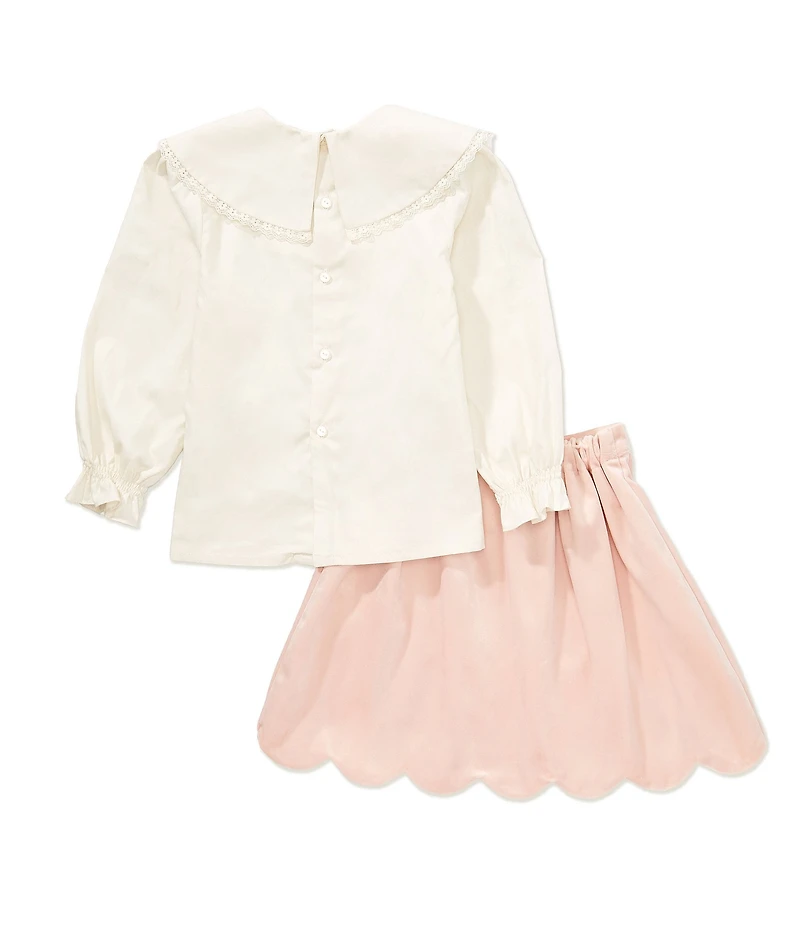 Edgehill Collection x The Broke Brooke Girls Elle Smock Skater Skirt Set