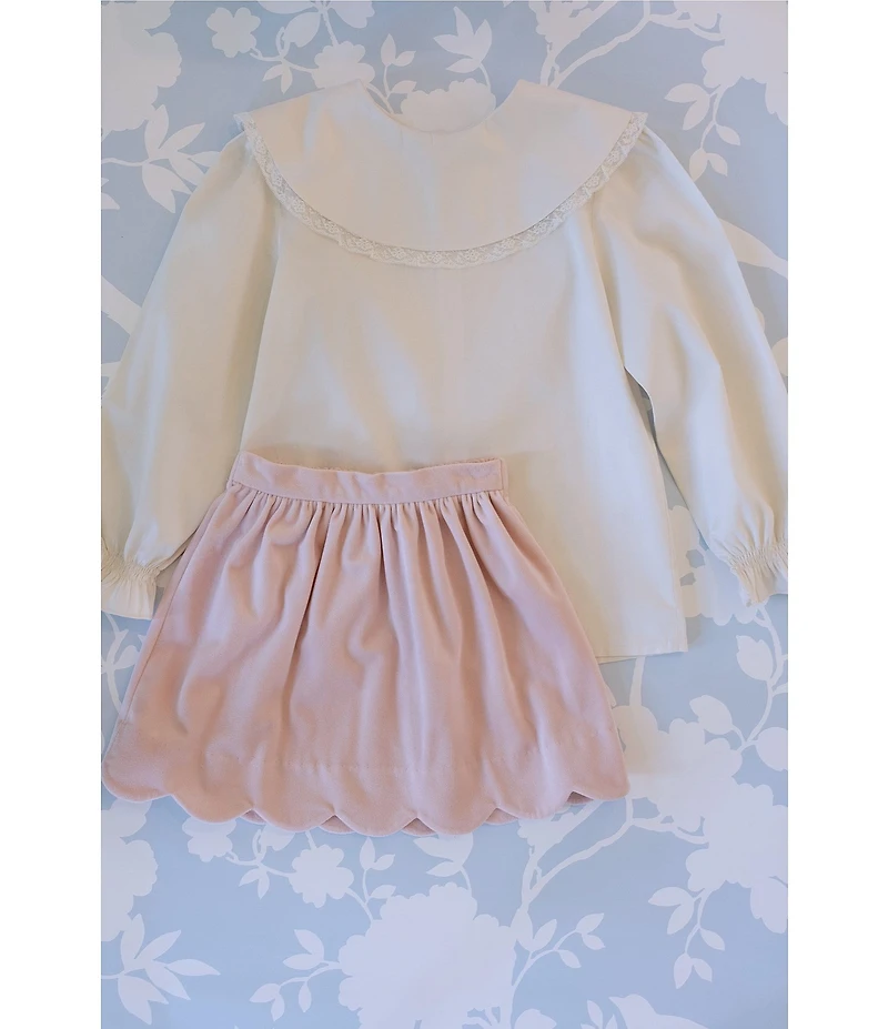 Edgehill Collection x The Broke Brooke Girls Elle Smock Skater Skirt Set