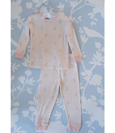 Edgehill Collection x The Broke Brooke Little Girls Harper Vintage Santa Pajama Set