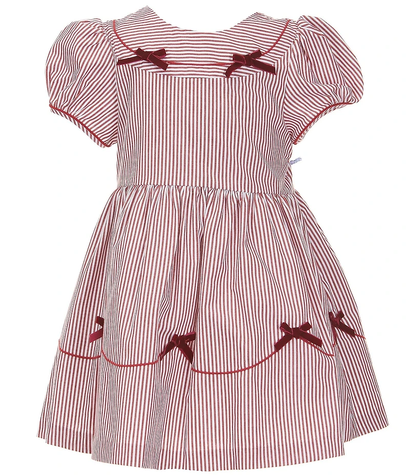 Edgehill Collection x The Broke Brooke Little Girls Samantha Candy Stripe Party Dress