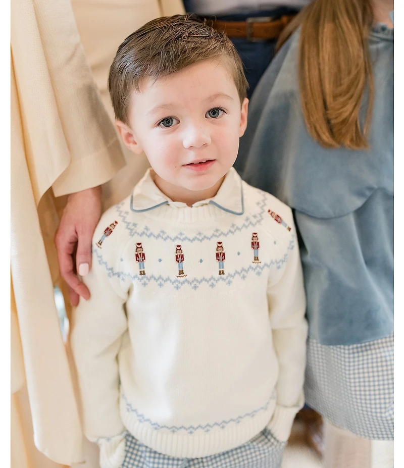Edgehill Collection x The Broke Brooke Little/Big Boys Fritz Fair Isle Nutcracker Sweater