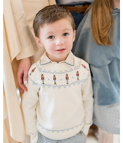 Edgehill Collection x The Broke Brooke Little/Big Boys Fritz Fair Isle Nutcracker Sweater