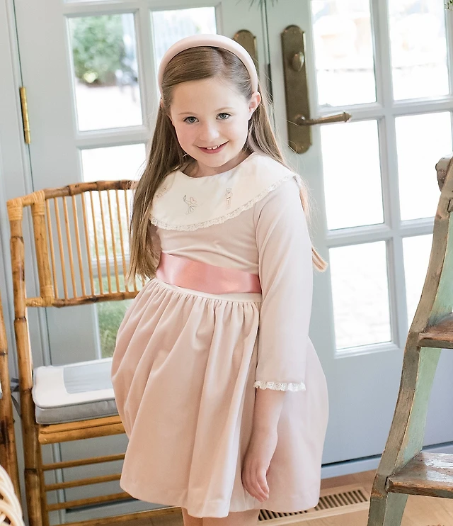 Edgehill Collection x The Broke Brooke Girls Clara Velvet Nutcracker Dress  | Liberty Center