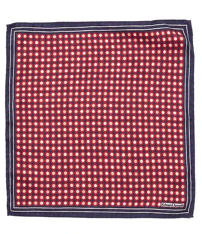 Edward Armah Circle Reversible Silk Pocket Square