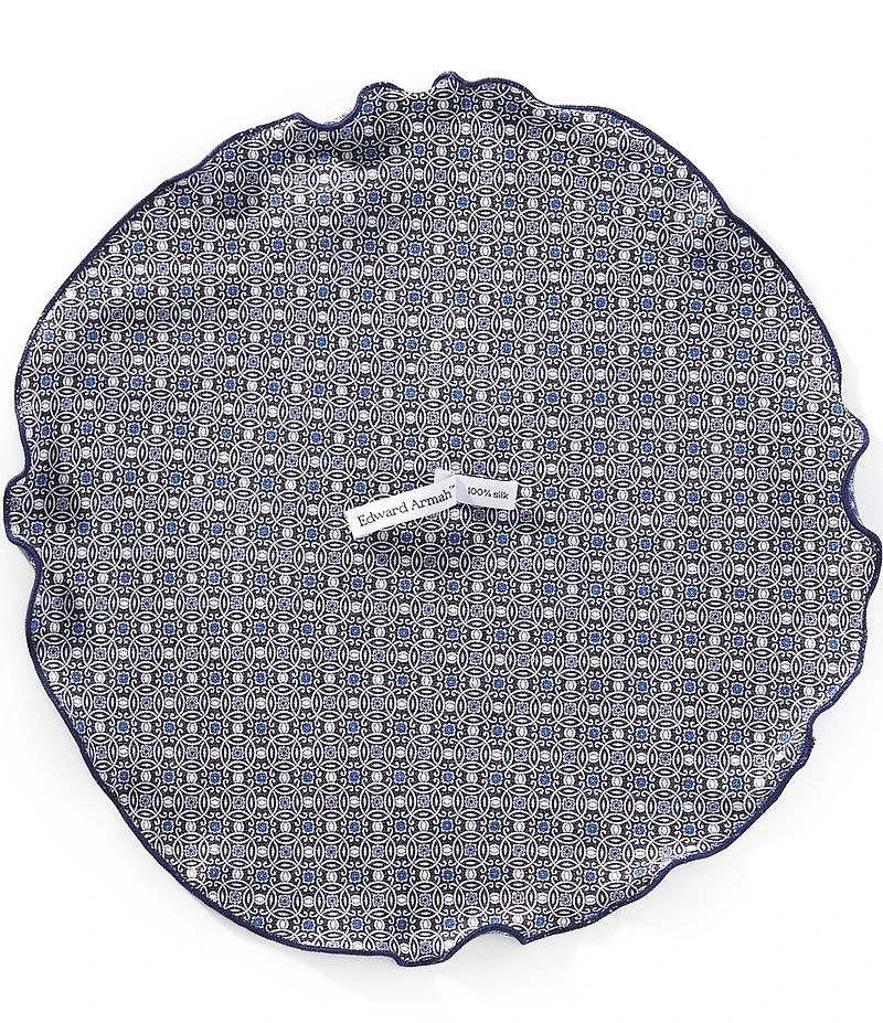 Edward Armah Connected Medallion Silk Pocket Square