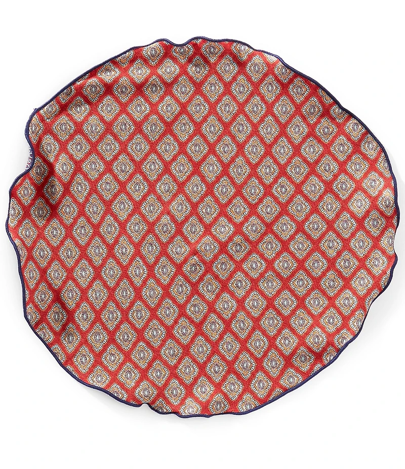 Edward Armah Connected Medallion Silk Pocket Square
