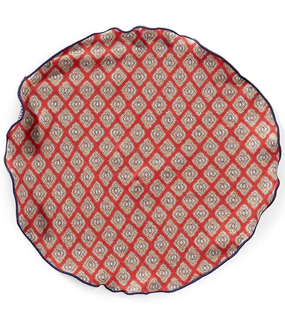 Edward Armah Connected Medallion Silk Pocket Square