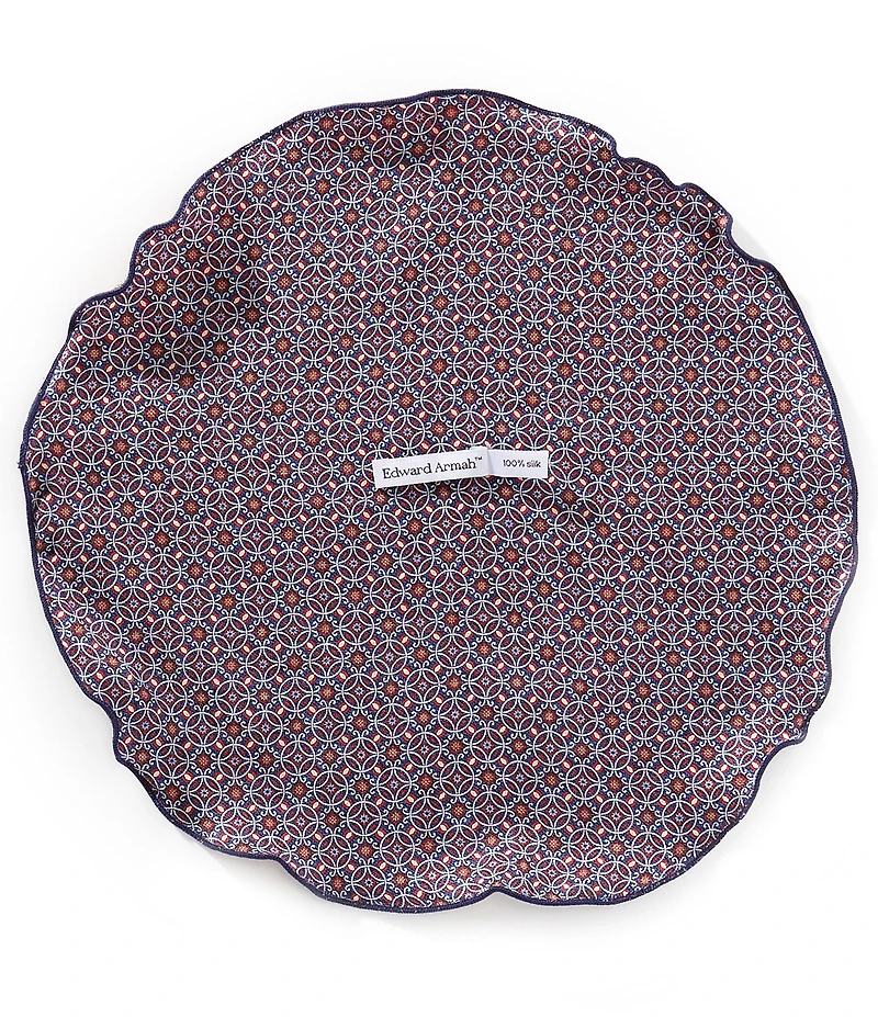 Edward Armah Connected Medallion Silk Pocket Square