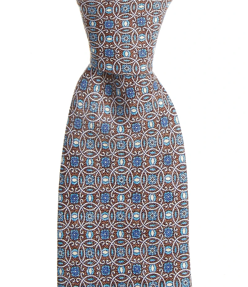 Edward Armah Connected Neat 3.3#double; Silk Tie