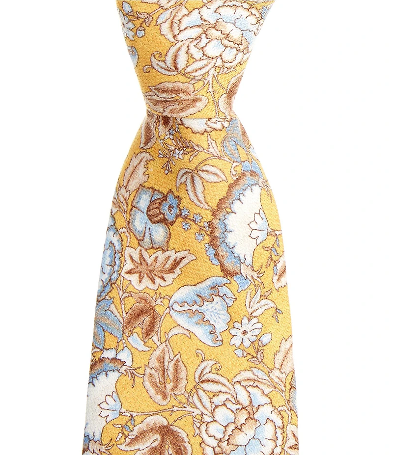 Edward Armah Floral 3.3#double; Silk Tie