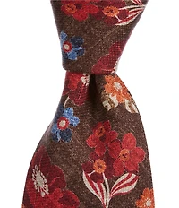 Edward Armah Floral 3.5#double; Silk Tie