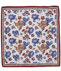 Edward Armah Floral Reversible Silk Pocket Square